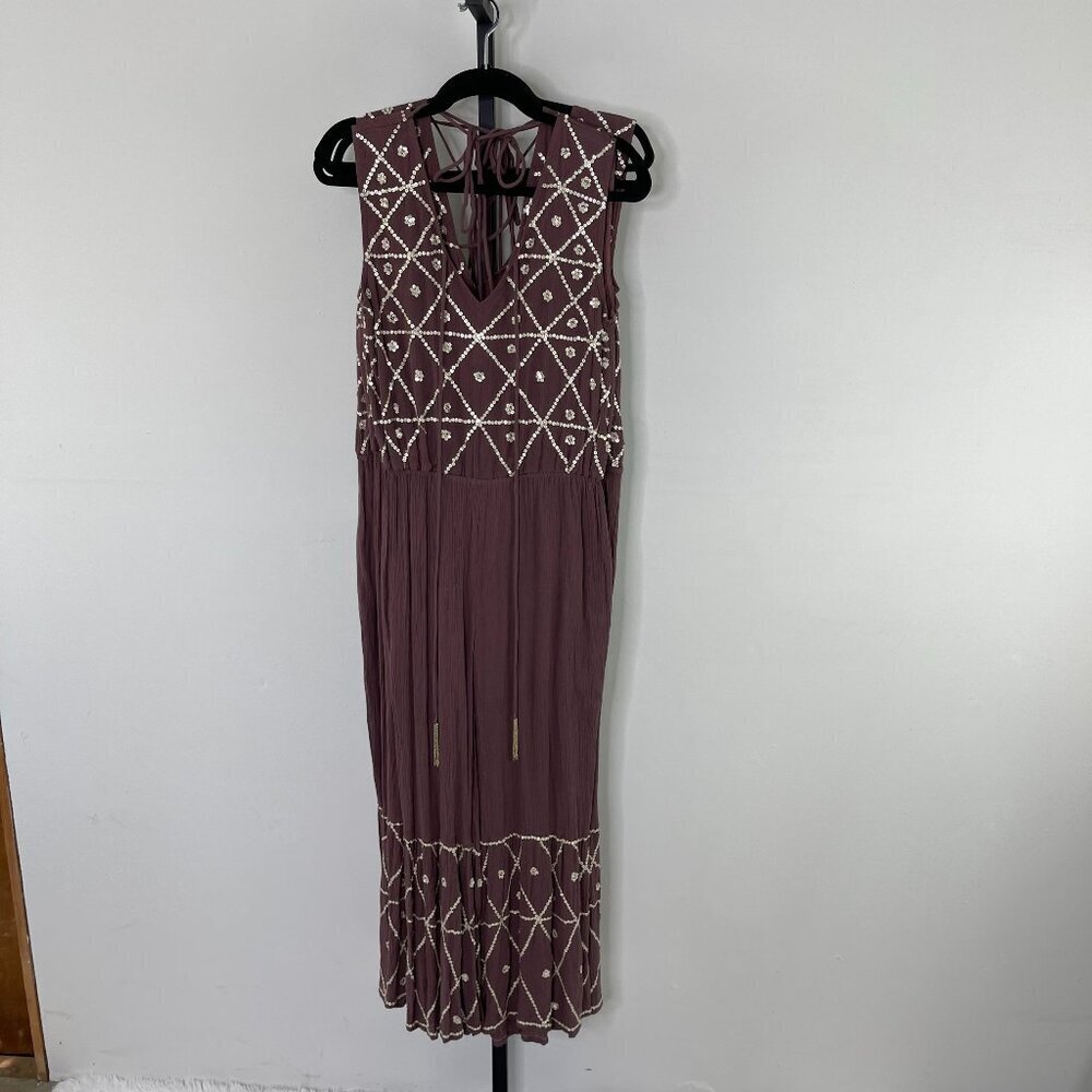 NWT RAGA Chocolate V-Neck Sequin Jumpsuit Various Sizes XS/S/M/L - Picture 3 of 16